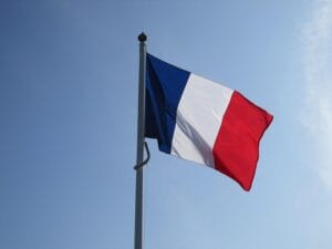 flag, france, french, national, nation, country, symbol, banner, europe, european, sign, patriotic, patriotism, nationality, blue banner